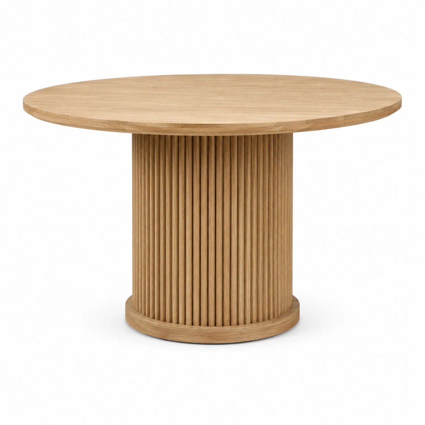 Mesa de comedor redonda de madera de roble de 120 cm