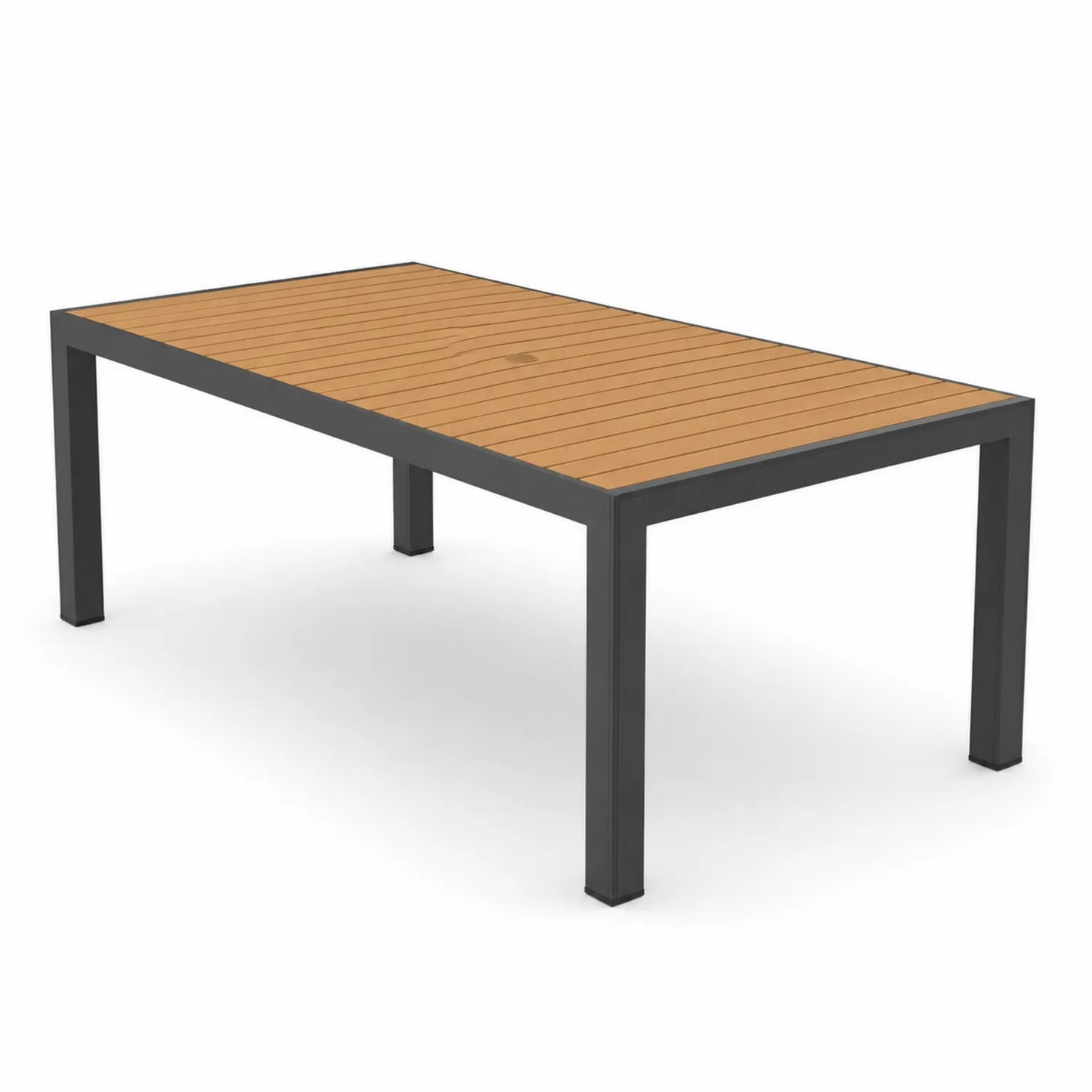 Mesa de exterior de aluminio y madera compuesta 200x100x75 cm