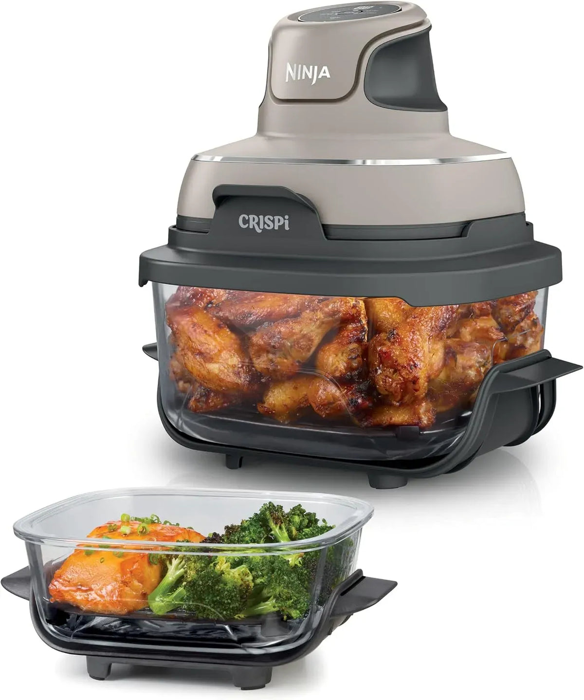 Ninja FN101EUST Heißluftfritteuse, 3,8 L, tragbar, Stein