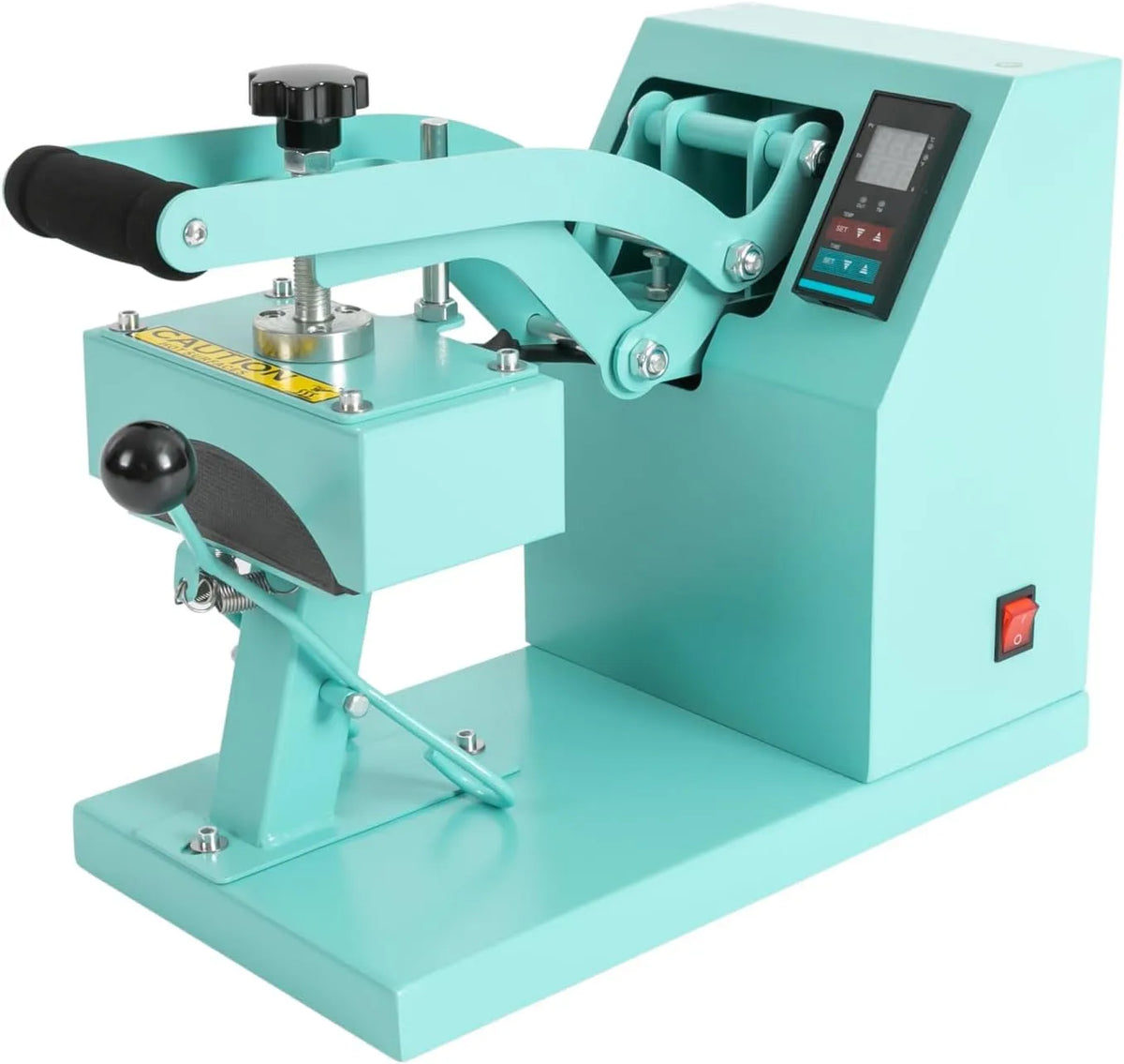 Transferpresse, Kappenpresse, Mützenpresse, Hitzepresse, 220 V, 2 Temperaturzonen, Blau