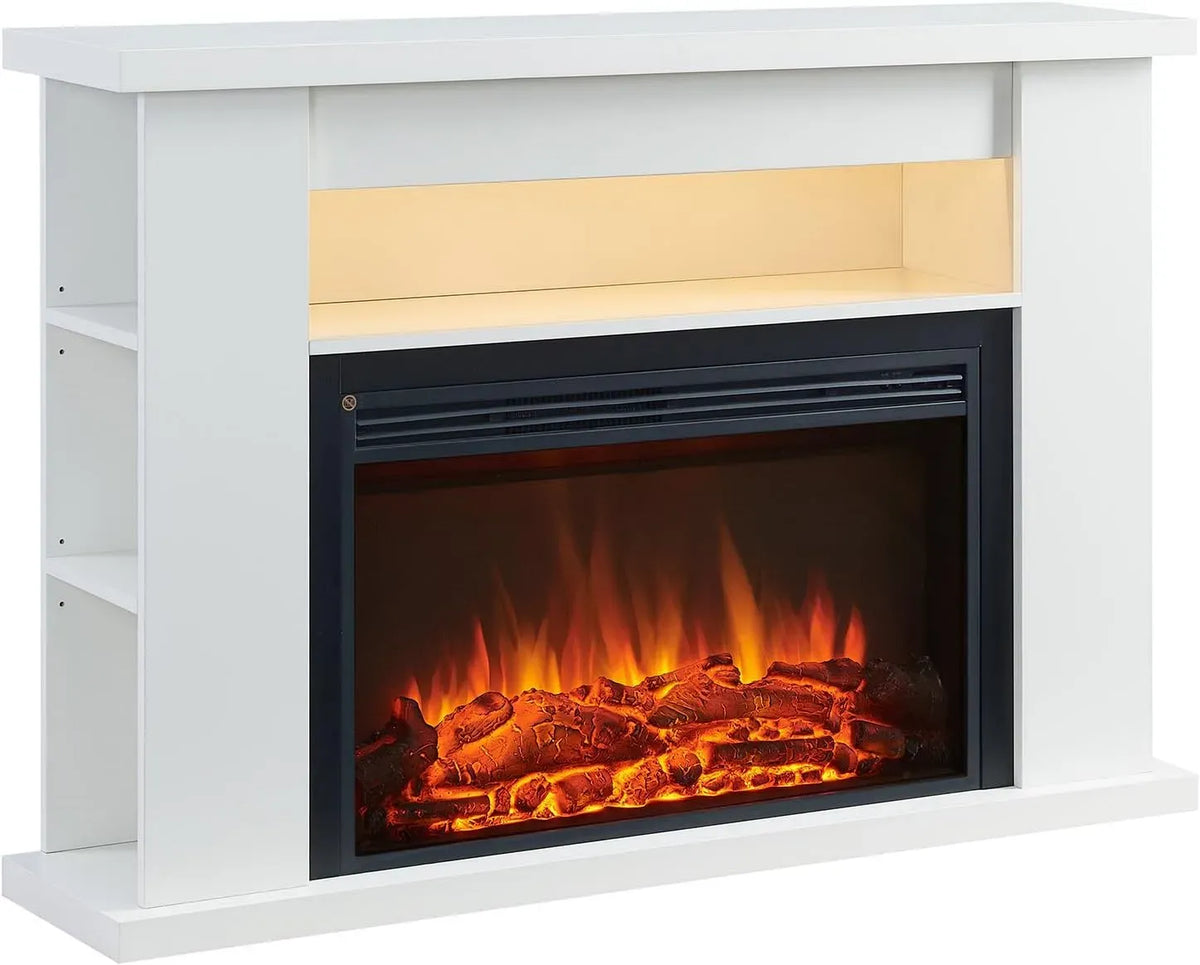 Elektrokamin, elektrischer Kamin, Weiß, BALDERIA