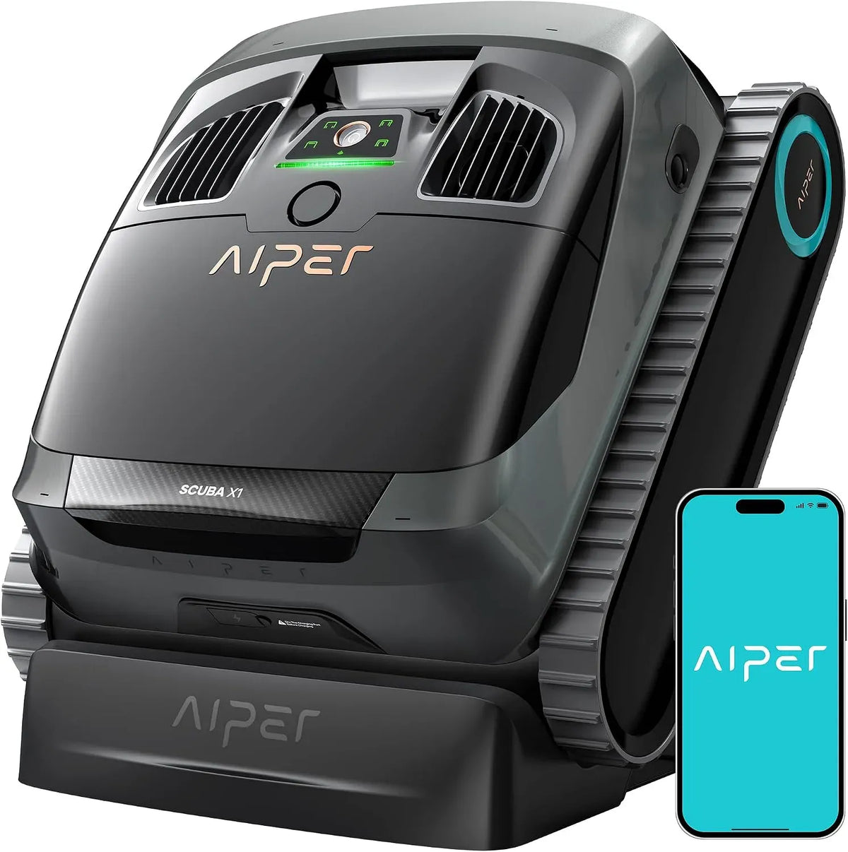 Poolroboter, poolsauger, akku, Poolreinigungsroboter, Poolreiniger, 25.200 L/h, kabellos, für Pools bis zu 200㎡, AIPER