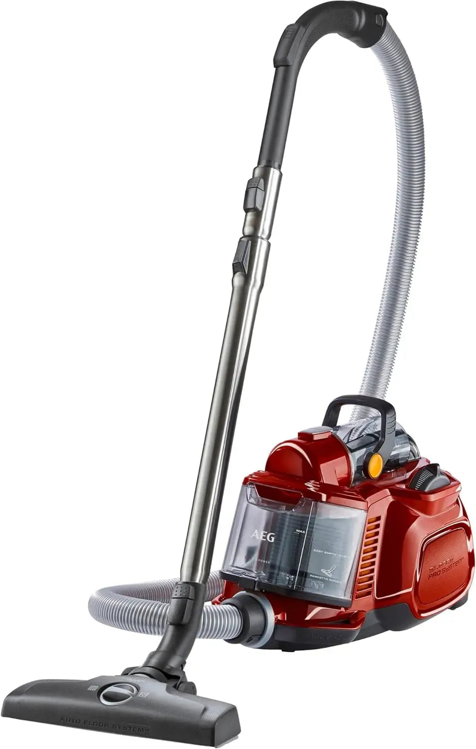 AEG LX7-2-CR-A Staubsauger, 1,4 L, 750 W, Hygiene, leise, Rot, Waschbarer Hygiene Filter, 9 m Aktionsradius, 1,4l Staubbehälter