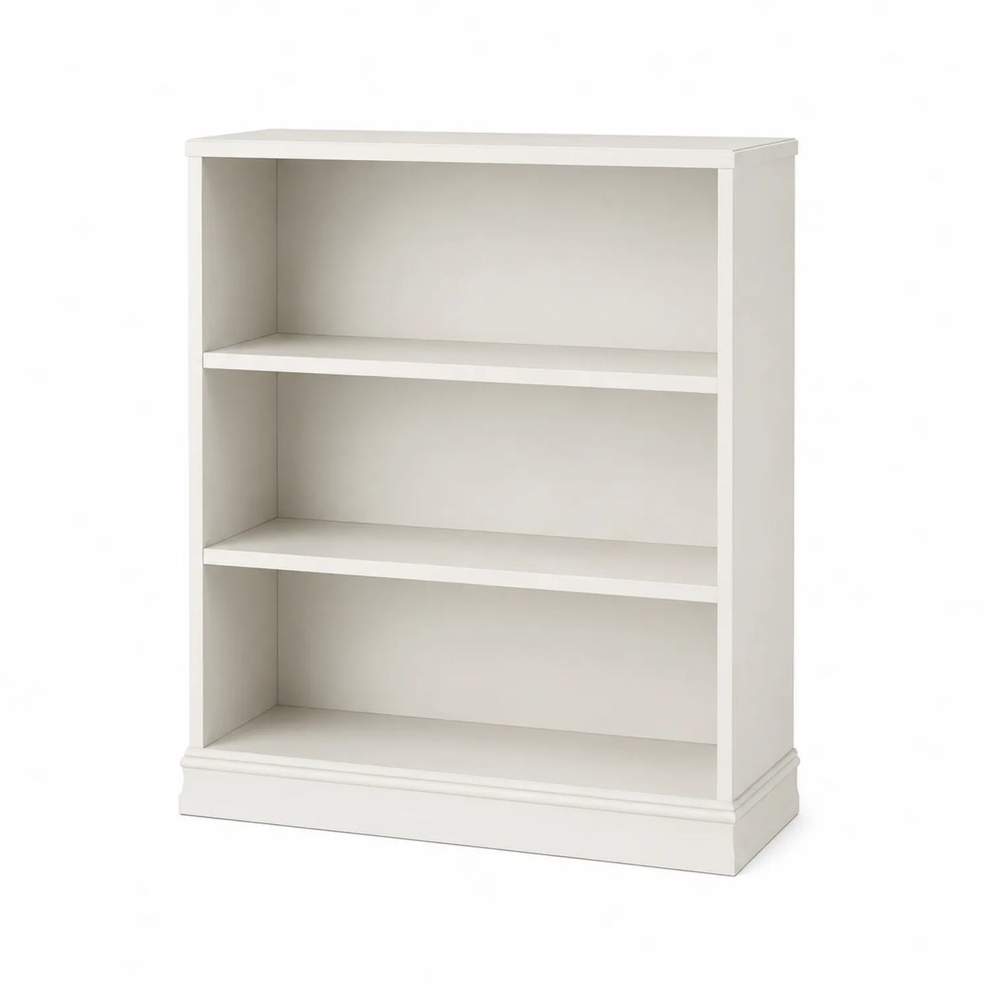 Estantería de Madera MDF Blanca con 3 Estantes 80x30x100 cm
