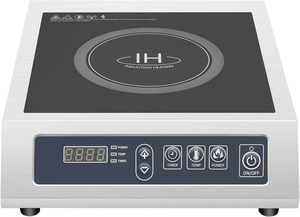 Induktionskochfeld 24H, 3500 W, Induktionsplatte, 11 Leistungsgetriebe und Heizzeiteinstellung, 75KG Tragkraft
