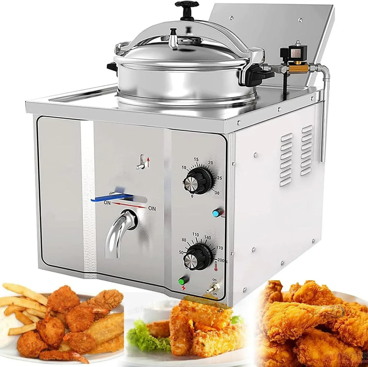 Heißluftfritteuse 30-Minuten-Timer, 16 L, 50 bis 200 °C