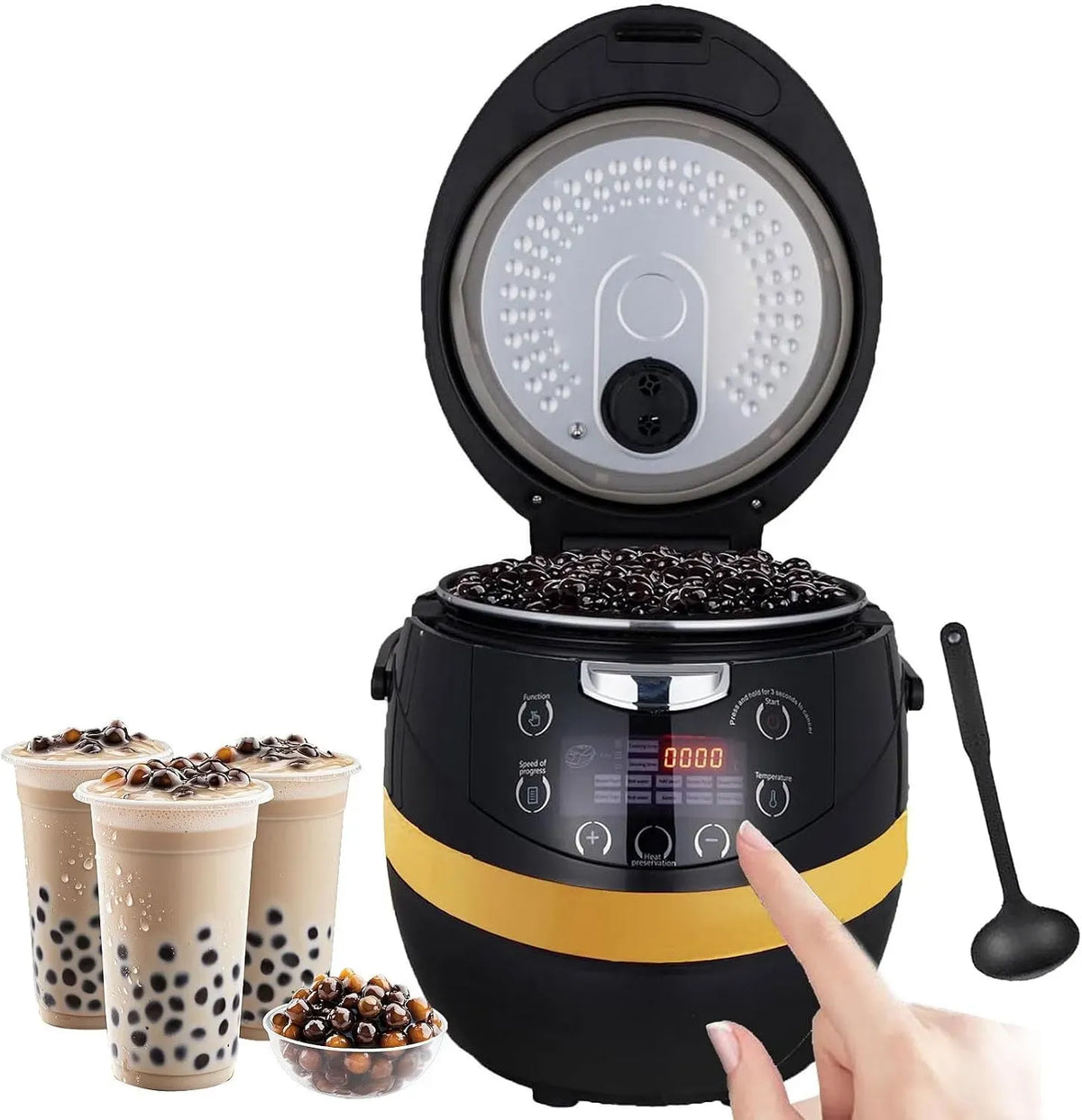 6/8L Antihaft-Kochbereiter, Vollautomatisch, Cooker, 8 L, Warmhaltefunktion, Antihaftbeschichtung, Wärmefunktion, für Milchtee und Desserts