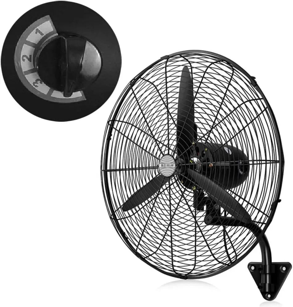 Ventilator, 50,8 cm, Industrie, 3 Geschwindigkeiten, leise, Schwarz, 66 cm, 76,2 cm, 3 Geschwindigkeitsstufen