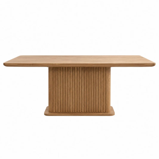 Mesa de comedor rectangular de madera de roble 180x90x75 cm