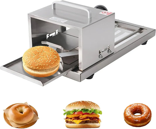 Cutter Maschine, Edelstahl, Einstellbare, Burger Bun Slicer Cutter Maschine