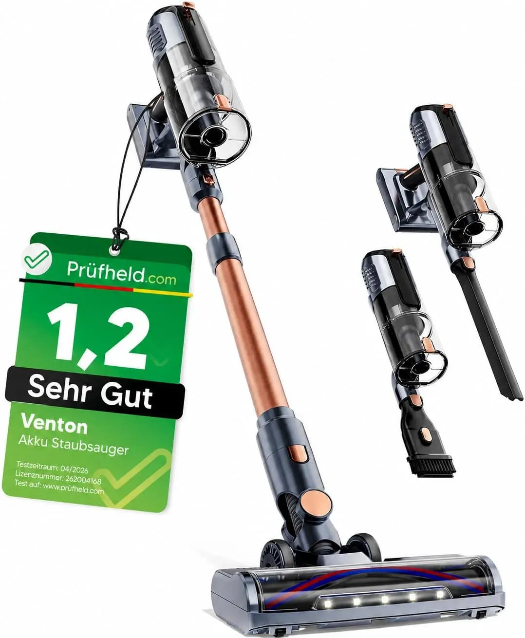 Staubsauger 2-in-1, Test SEHR GUT, Note 1, VENTON