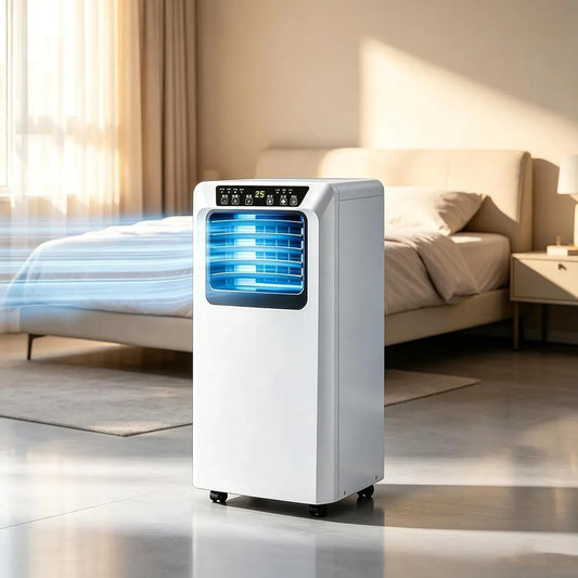 Luftentfeuchter AC 12000, tragbar, WLAN, leise, Air Pro Tragbare BTU Smart Wifi Einheit mit Fernbedienung, leise mobile Kühlung mit Rädern