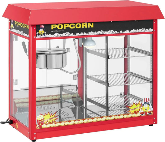 W 5 Popcornmaschine, Popcornautomat, Popcornmaker, Popcorngerät, Topf, 1820 W, 5 kg, Gastronomie, Antihaftbeschichtung, Wärmefunktion, Rot