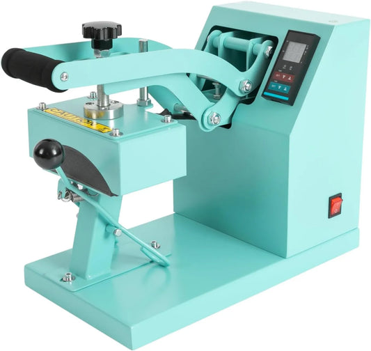 Transferpresse, Kappenpresse, Mützenpresse, Hitzepresse, 220 V, 2 Temperaturzonen, Blau