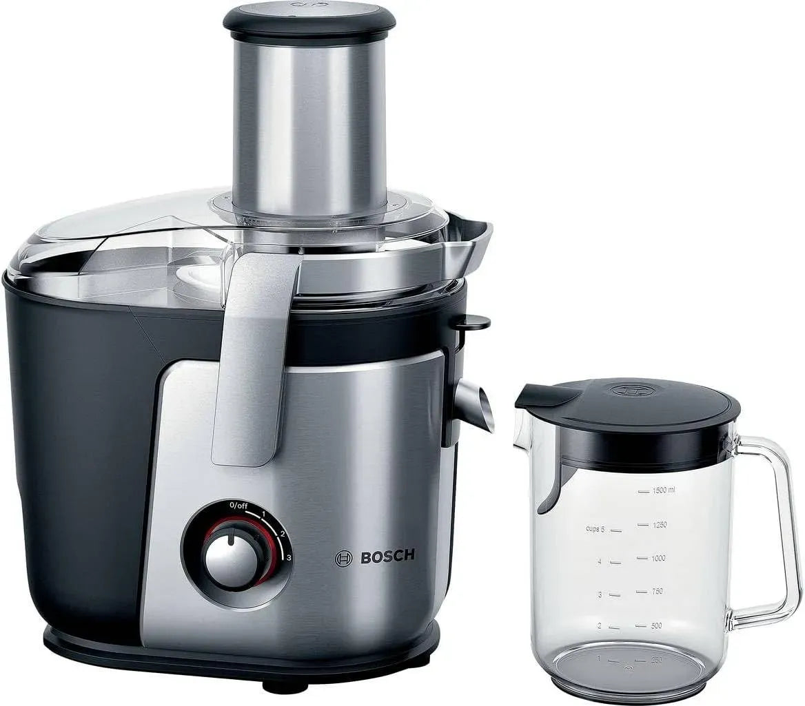 Bosch MES4010 Geschirrspüler, 1,25 L, 1200 W, Spülmaschine, Silber, VitaJuice 4, XXL Entsafter, XXL Einfüllschacht