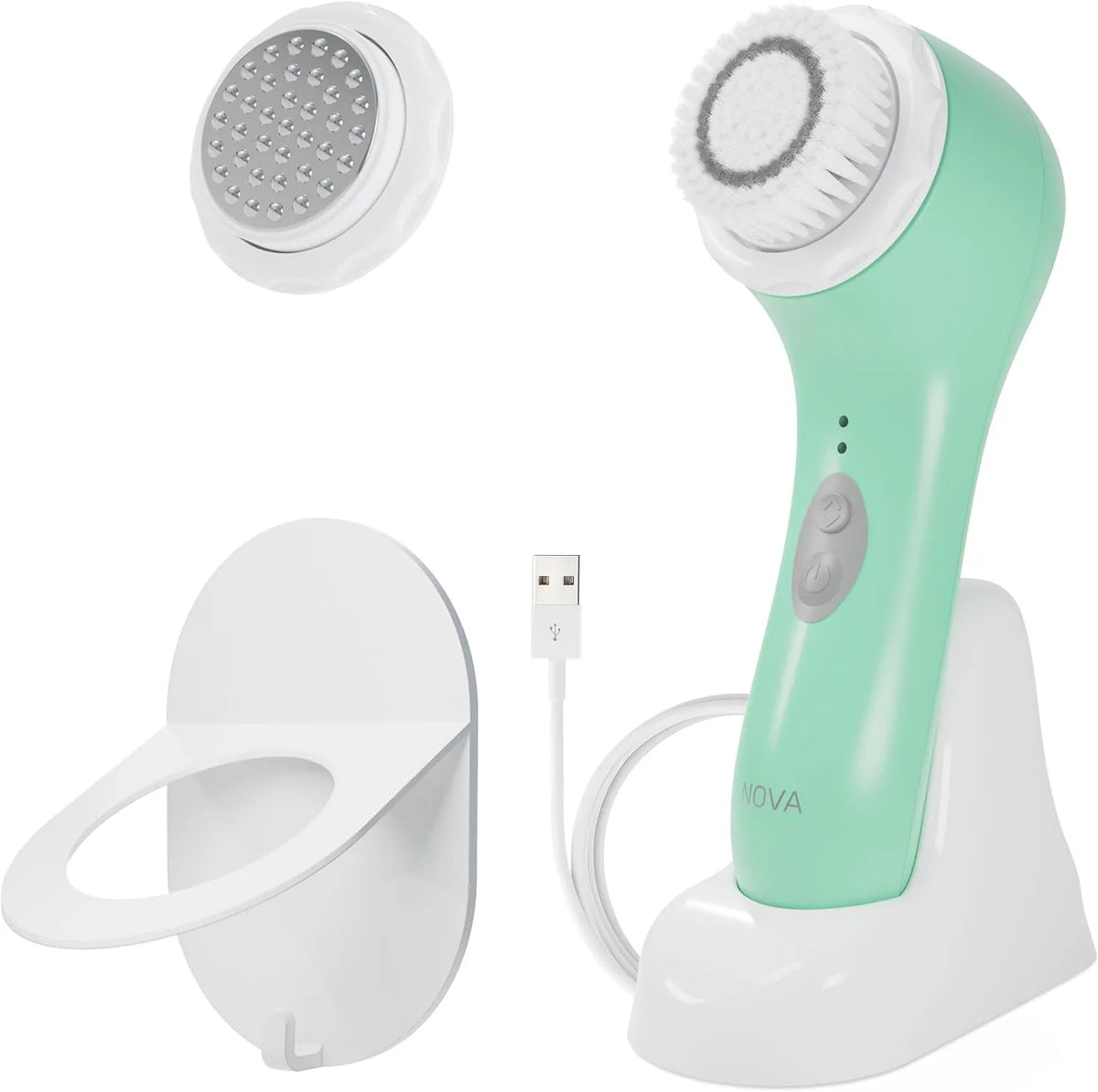 Gesichtsreinigungsbürste, Ladestation, Spinbürste, IP65, 3 Geschwindigkeiten, USB