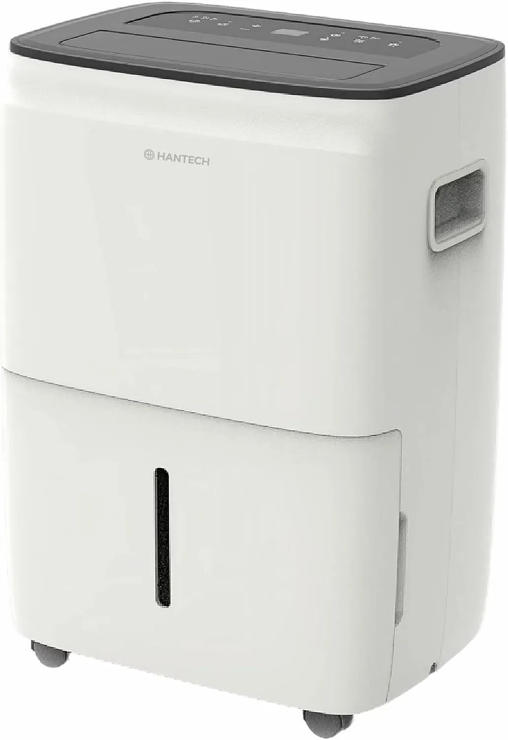 Luftentfeuchter, 4 L, 53 dB, HANTECH 30L/Tag, Transportrollen, Timer, Kindersicherung, leise, 4L Tank