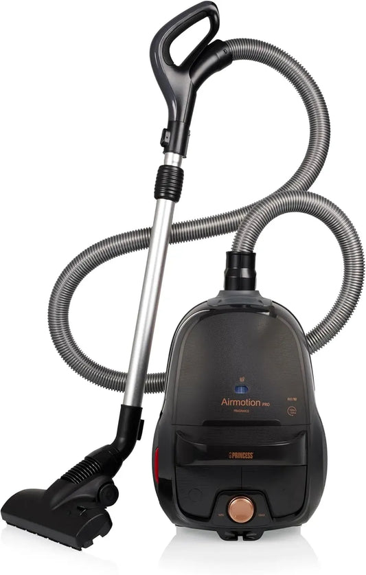 Princess 12m Staubsauger, 4 L, 800 W, 68 dB, Transportrollen, Leicht & Kompakt & großes Volumen 4L, 21 kPa, wendig mit 3 Rollen, HEPA-Filter, 4,5 kg