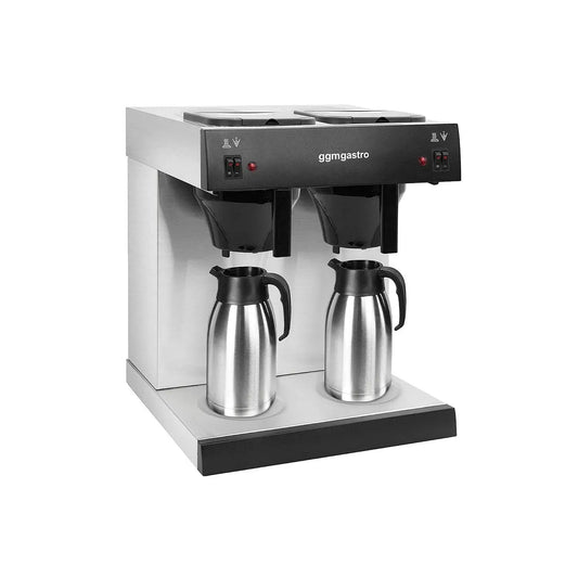 Kaffeemaschine, GGM, 2,8 kW, Kaffeebereiter, elektrische Kaffeemaschine, Gastro Filterkaffeemaschine 2x2L 2,8 kW