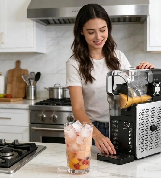 Slush-Eismaschine, Speiseeismaschine, Slush-Eisbereiter, 1,9 L, leise, 5 Programmen, für Slushies und Milchshakes