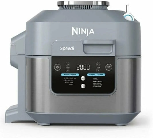 Ninja 10-in-1 ON400UK Heißluftfritteuse, 5.7 L, Grill, Grau, Speedi Meals, Cooks 4 Portions, Steam