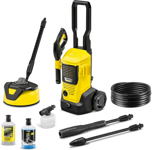 Kärcher K 4 Hochdruckreiniger, Hochdruc reiniger FJ Home, 130 bar, Fördermenge: 20 l/h, Flächenleistung: 30 m²/h, Gewicht: 5,7 g, HD-Pistole, VPS