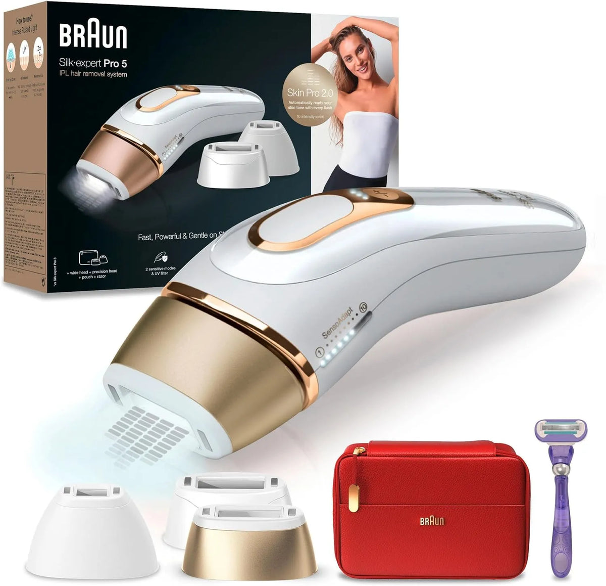 Braun PL5267 Haarentfernungsgerät, Rasierer, Weiß