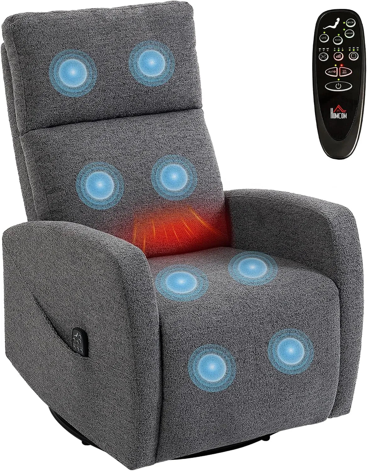 Relax- und Massagesessel, HOMCOM, Wohnzimmergestaltung, TV-Sessel mit Chenille-Optik