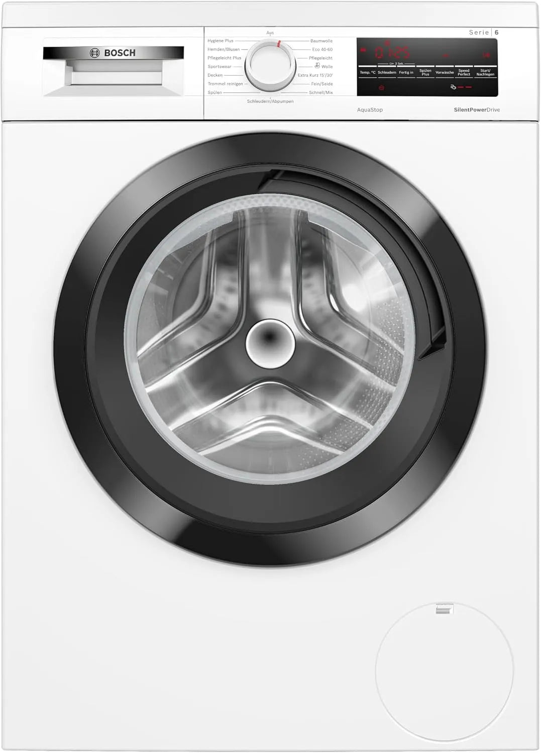Bosch Serie 6 WUU28T48 Waschmaschine, 8 kg, leise, Speed Perfect Zeitverkürzung, 1400 UpM
