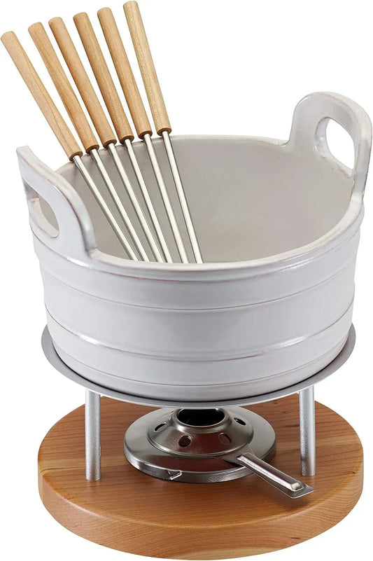 Käsefondue, 4 x 4 x 15 cm, Edelstahl, Rot, Kuhn Rikon 32203 Käsefondue Set