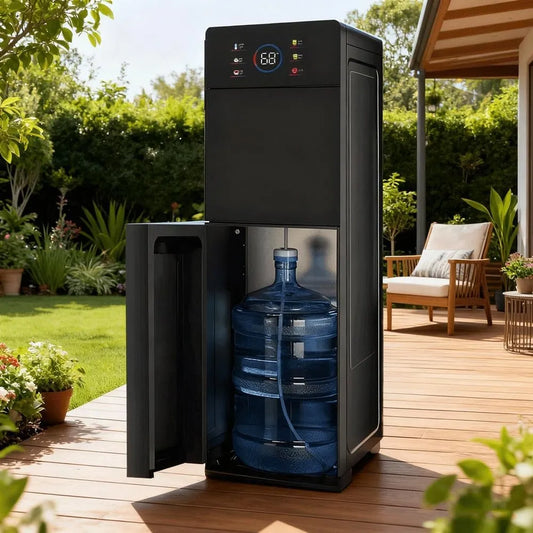5-Gallonen-Wasserspender 5-Temperatur-Einstellung Gallonen-Wasserspender, Touch-Bedienung, Glas, Zuhause Und Büro