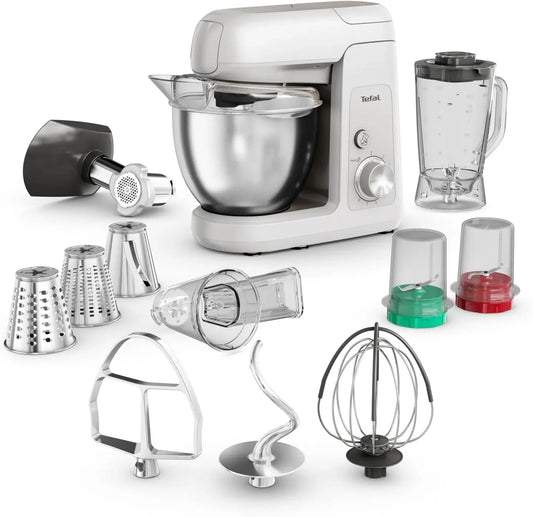 Tefal QB525B38 Küchenmaschine, 1100 W, Silber, 4,6-l-Schüssel, 4,6 l