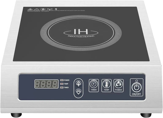 Induktionskochfeld 24H, 3500 W, Induktionsplatte, 11 Leistungsgetriebe und Heizzeiteinstellung, 75KG Tragkraft