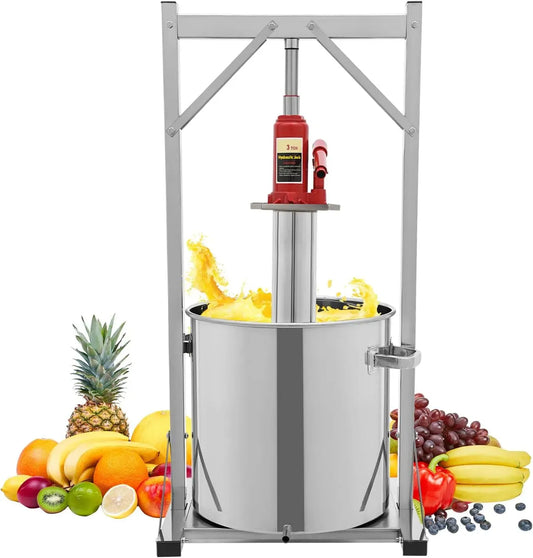 Fruchtpresse, Saftpresse, Weinpresse, 36 L, Edelstahl, für Wein