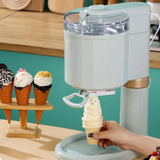 Soft-Serve-Eismaschine, Speiseeismaschine, 1 L, tragbar, Grün, für Zuhause