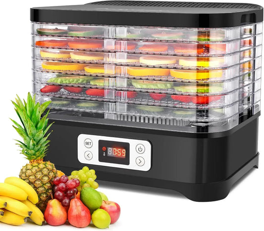 Dörrautomat, Dörrapparat, Dörrgerät, Lebensmitteltrockner, 400 W, 35 bis 70 °C, Edelstahl, für Fleisch