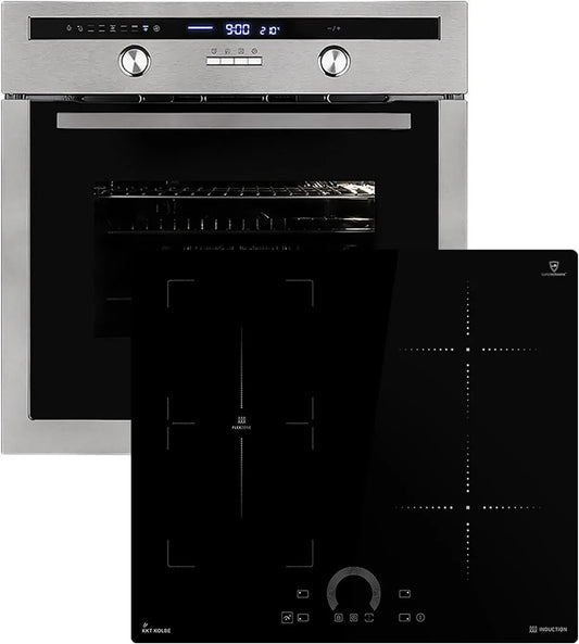 Herdset mit Kochfeld und Backofen, 60cm, Autarkes EB8013ED IH85901FZ, Einbau