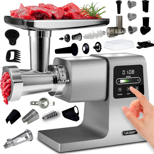 7-in-1 Fleischwolf, 2500 W, Yoer