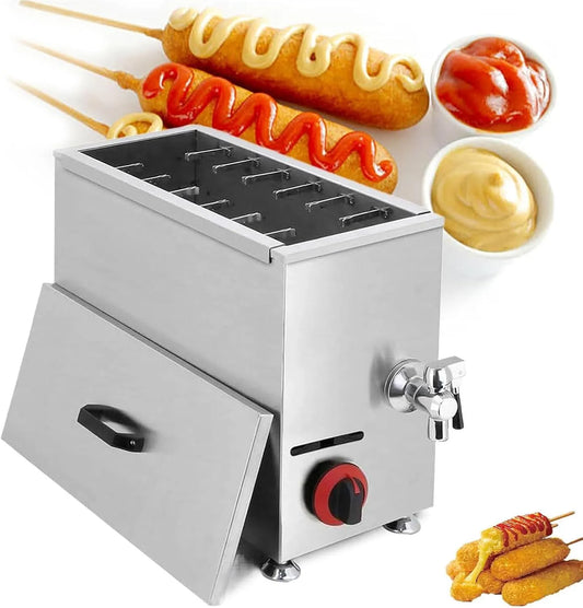 Wurstfrittiergerät, Wurstbratgerät, Stickmaschine, Fritteuse, Stickautomat, 21 L, gewerblich, Restaurant, für Restaurant