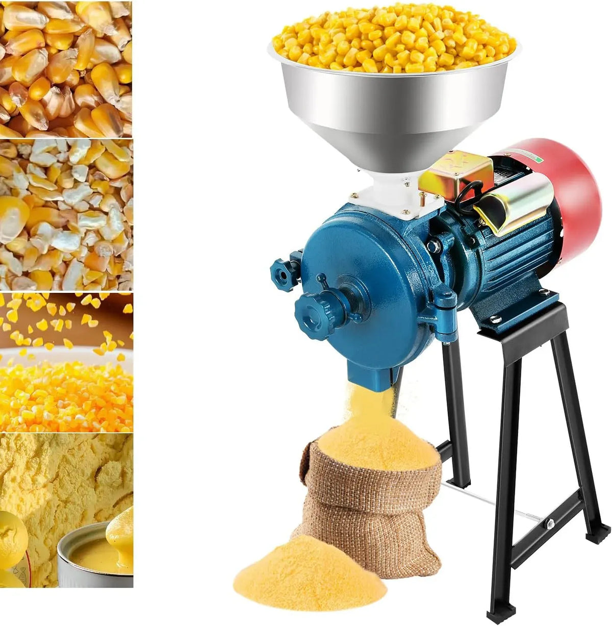 Getreidemühle, Kornmühle, Kornmühle für Getreide, 75 kg, Elektrisch Getreidemühle 50-75 kg/h Kornmühle