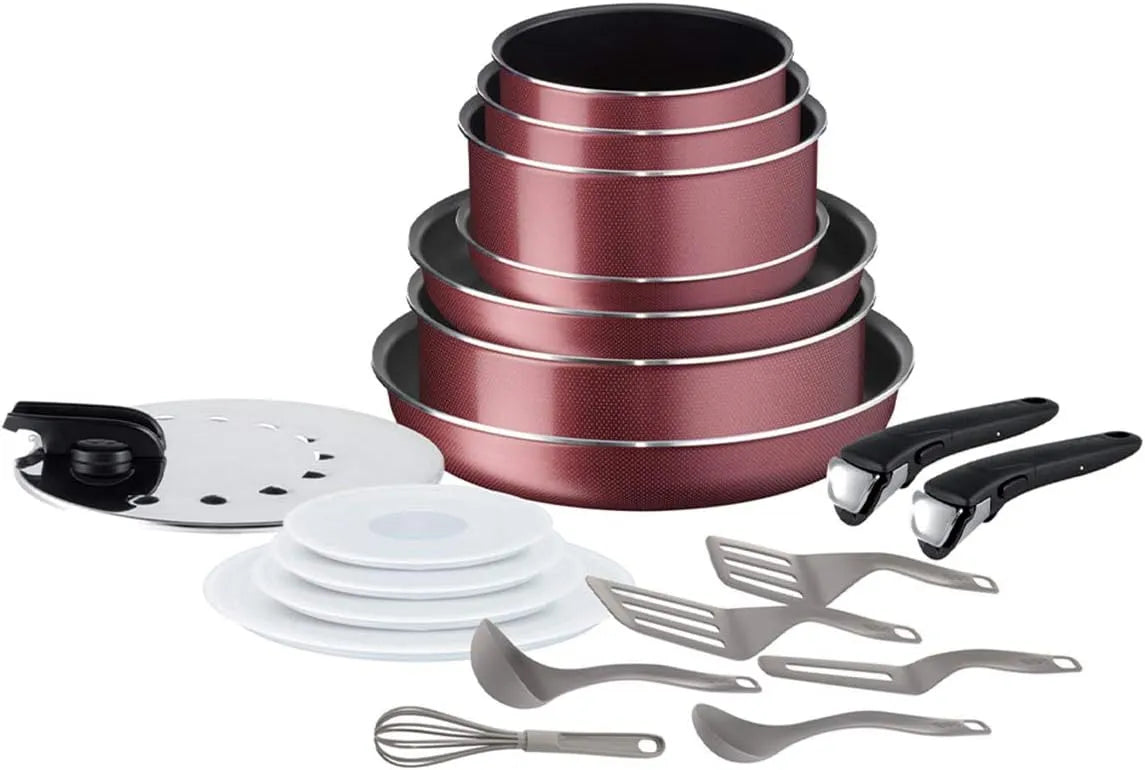 Tefal Backofen, 20 p, 2 Griffe, Ofen zum Backen, Schmorpfanne, Ingenio Essential Kochgeschirr