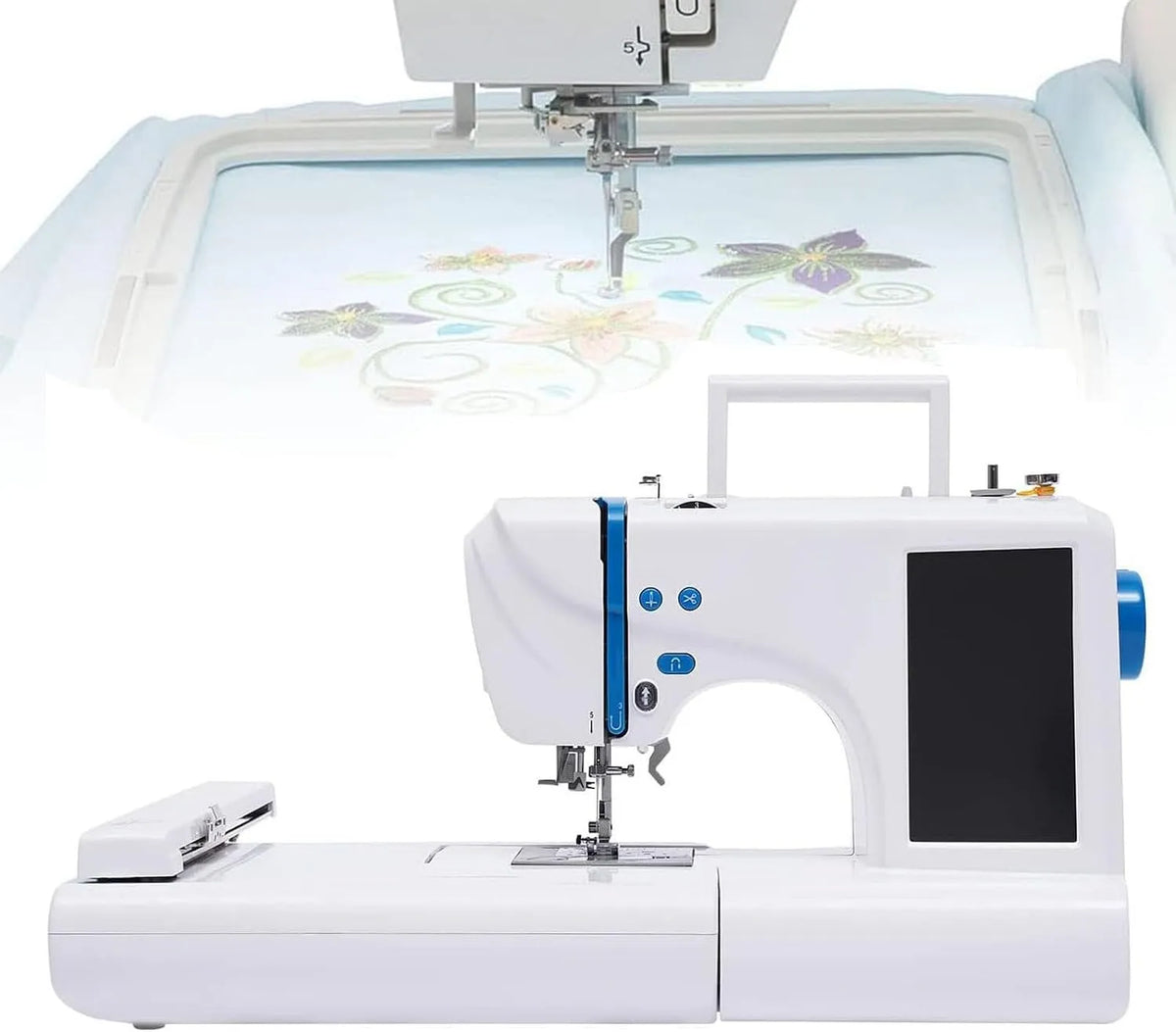 Stickmaschine, Stickautomat, Touch-Bedienung, LCD-Display