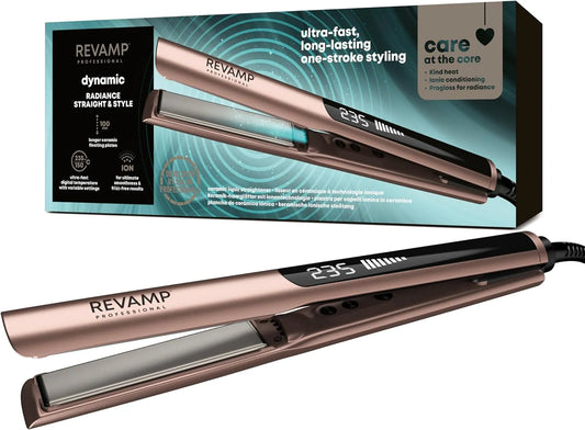 Haarglätter, Glätteisen, REVAMP, Glätteisen für Haare, Dynamic Radiance Ionen Glätteisen Keramik