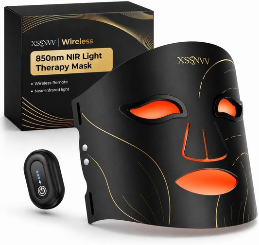 Rotlichtlampe, 4 Modi, kabellos, Blau, LED, Maske Gesicht