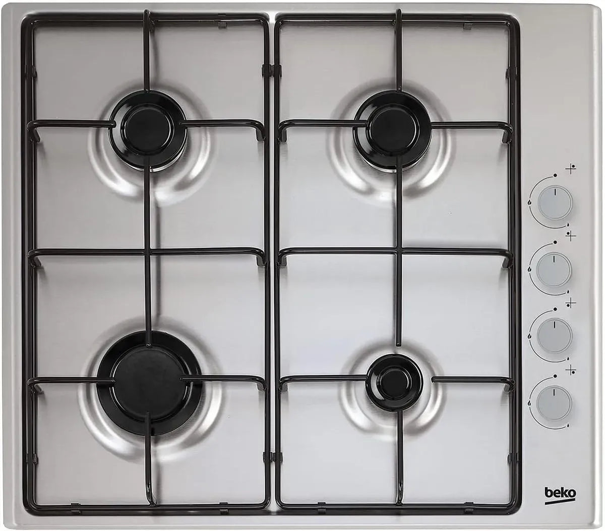 Beko HIGG641C3SX Acciaio inossidabile Da incasso 60 cm Gas 4 Fornello