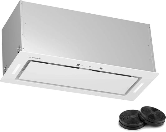 Klarstein Dunstabzugshaube, 466 m³/h, Küchenhaube, Abluft- und Umluftbetrieb, LED-Beleuchtung, Touch-Bedienung, leise, Edelstahl